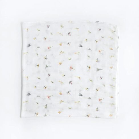 Little Unicorn – Gone Fishing Deluxe Swaddle | Single | 100% Rayon Muslin from Bamboo | Super Soft | Newborns and Infants | Large 47" x 47" | Machine Washable in Saudi Arabia