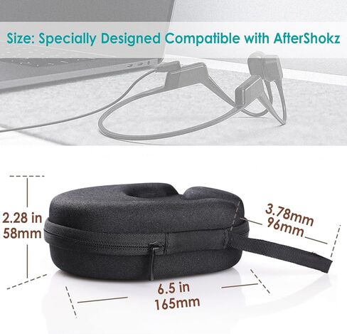 GeeRic Hard Case Compatible with AfterShokz AS600/650/661/AS800/803/810, EVA Case for Protection and Outdoor, Black(Case Only) in Kuwait