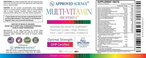 فيتامينات متعددة معتمدة علميًا - مع فيتامينات ب كاملة الطيف، والشاي الأخضر، واللوتين، والليكوبين، وزيكسانثين، والبيوبيرين - 60 كبسولة - كمية تكفي لمدة شهر واحد in Kuwait