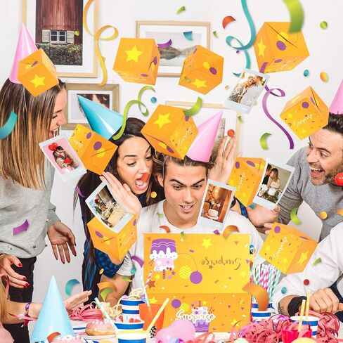 zhancydeal Surprise Gift Box Explosion Gift Box,Pop Up Explosion Box with 16 Bounce Cards,DIY Folding Gift Box with Confetti,Explosion Gift Bouncing Box for Birthday,Valentine's Day,Wedding,Proposal in Saudi Arabia