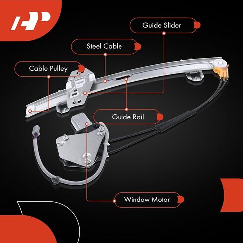 A-Premium Electric Power Window Regulator with Motor Compatible with Acura CL 1997-1999 Coupe Front Passenger Side in Saudi Arabia