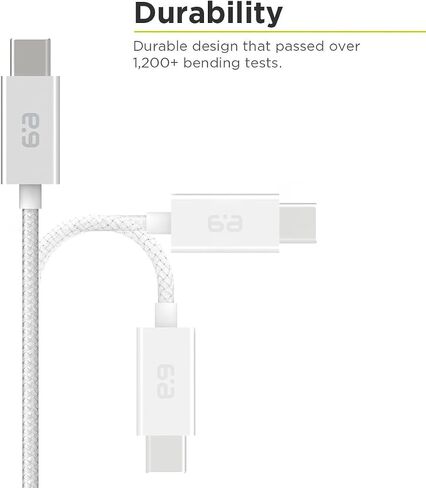 PureGear Braided USB-C to USB-C Cable (6ft), Power Delivery Charger Cord for iPhone 15, 15Plus,15ProMax, MacBook, iPad Pro 2020, Galaxy S24/S23/S22/S22+/S21/S21Ultra, Pixel8/7/6/5, &More USB-C Devices in Saudi Arabia