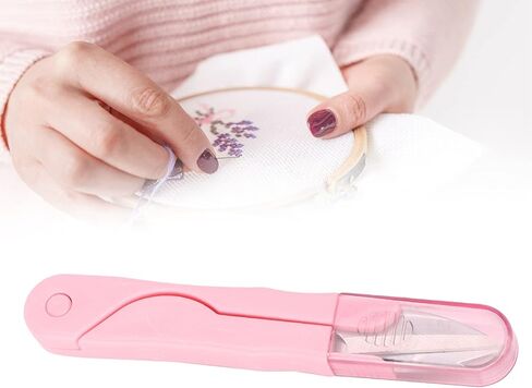 Mini Small Snips Trimming Nipper, Yarn Thread Craft Scissors Cutters, Fabric Scissors Yarn Scissors Thread Scissors for Household Sewing Diy Craft(pink) in Saudi Arabia