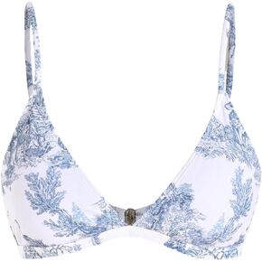 CIDER Toile de Jouy Triangle Bikini Top