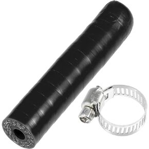 1 Set 6mm 0.24" ID Universal Silicone Hose Cap Intake Vacuum Hose End Plug W/Clamp - Car for Coolant Heater Bypass Vacuum Water Port - Silicone Black