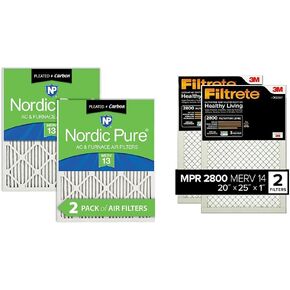 Nordic Pure 14x30x1 MERV 8 Pleated AC Furnace Air Filters 4 Pack