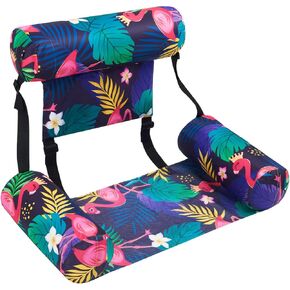 Pool Chair Float - Inflatable Pool Float for Adults Green Plants Floating Pool Chair Lounge Adjustable Fabric Pool Float Hammock for Swimming Pool Beach Lake Summer