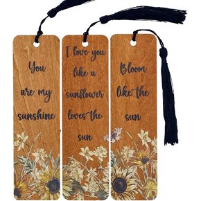T4s Butterfly Wood Bookmark, Set 3 Bookmarks for Women Men Kids Book Lovers, Wooden Bookmarks for Reading, Book Markers for Women Men Women Kids Teachers, Birthday, Mothers Day Present.