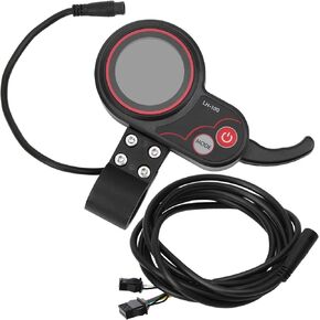 VGEBY Electric Thumb Throttle, Durability Plastic Thumb Throttle with Display 2 in 1 Speedometer Manual Control Panel for Electric Bike Scooter(60V) Scooter Thumb Throttle 52Throttle