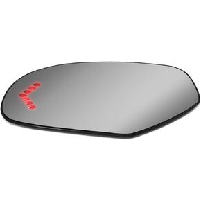 DNA MOTORING SMP-060-L Factory OE Style Left/Driver Side Door Rear View Mirror Glass w/Heater+LED Turn Signal [Compatible with 07-14 Escalade / 07-13 Avalanche / 07-13 Silverado / 07-14 Suburban]