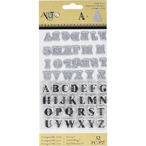 Momenta Stamp & Die Set-Small UC Serif Alpha