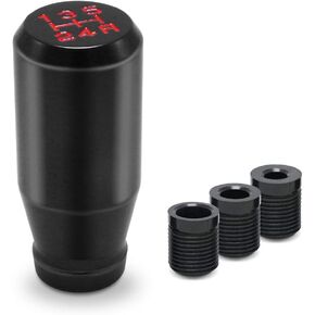 （Black） Type-R Style 5 Speed Manual Universal Gear Shift Knobs Adapters Included Fit Compatible with Mazda Tacoma STi Nismo 2004 Honda Accord Subaru