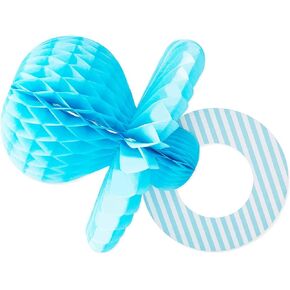 BLUE PANDA - Blue Pacifier Baby Shower Centerpiece, Boy Party Decor (7.9 x 11.2 In, 6Pk)