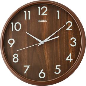 Seiko Shinrin Wall Clock, Dark Brown