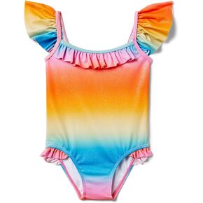Janie and Jack Girls' Ombre Floral Onepiece Swim (Toddler/Little Big Kids)