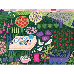 Ceaco - Lunch in The Garden - 300 Oversized Piece Jigsaw Puzzle