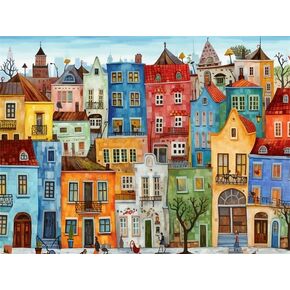 Jigsaw Puzzle for Adults -Seaside Village Italy Hotel -Wooden Puzzles, Holiday Jigsaw Puzzles for Teenager,Best Brain Exercises for Adults Puzzles,1000 Pieces