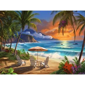 Jigsaw Puzzle for Adults -Seaside Village Italy Hotel -Wooden Puzzles, Holiday Jigsaw Puzzles for Teenager,Best Brain Exercises for Adults Puzzles,1000 Pieces
