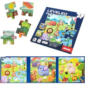 ASTARON Magnetic Puzzles for Toddlers, 16-20-25 pieces Animal Learning Magnet Puzzle for Road Trip, Educational Travel Toys Car Plane Activities for Kids, Kids Birthday Gifts