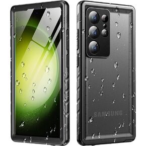 حافظة Cozycase لهاتف Samsung Galaxy S24 Ultra مقاومة للماء - حماية شديدة التحمل لكامل الجسم 360 درجة / مقاومة للصدمات / الغبار / مزدوجة / أمامية وخلفية / IP68 / S 24 حافظة حماية فائقة مع واقي شاشة / كاميرا نحيف