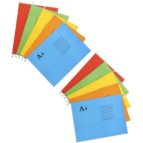 SUPVOX Hanging File Folder Organizer 10pcs Wear-Resistant Hanging File Folders Colorful File Holders A4 Suspension File Document Management (Mixed Color)