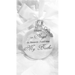 Memorial Christmas Ornament Sympathy Gift Angel in Heaven I Call Him My Brother