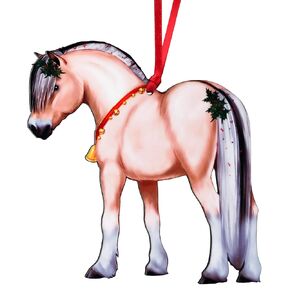 Norwegian Fjord Horse Christmas Ornaments, Horse Gifts for Women, Pony Horse Christmas Decorations
