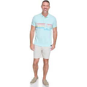 Margaritaville Men's Island Reserve Guitar Scene Polo