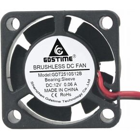 GDSTIME 25mm X 25mm X 10mm 2.5cm Small 12v Brushless Dc Mini Cooling Fan
