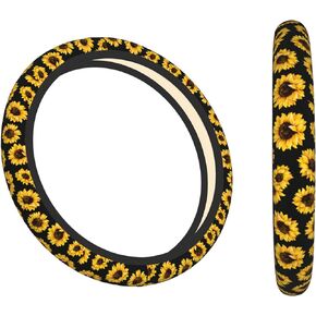 Car Steering Wheel Cover,Abstract Red White Black Patterns 14.5 Steering Wheel Cover Protector Non Slip Durable Universal Automotive Accessories Car Decorations