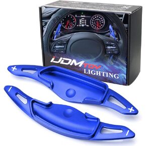 iJDMTOY Blue CNC Billet Aluminum Large Paddle Extensions Compatible with 2018-up Hyundai Genesis G70 Sedan