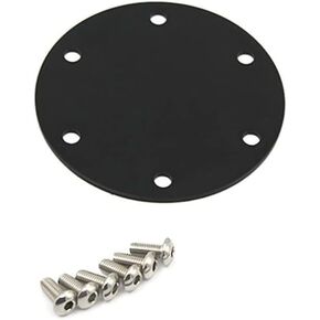 Car Steering Wheel Horn Cover,6-Bolts Universal Steering Wheel Horn Plate Round Steering Wheel Horn Cover,Black