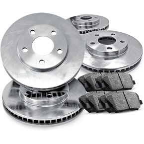 R1 Concepts Front Rear Brakes and Rotors Kit |Front Rear Brake Pads| Brake Rotors and Pads| Ceramic Brake Pads and Rotors |fits 2018-2021 Honda Accord