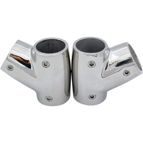 Marine Grade Stainless Steel 316 Polished Left and Right Hand Rail Fitting- 60 Degree T/Tee for 7/8in Tube
