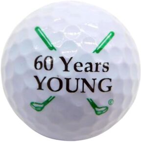 Westmon Works 60th Birthday Golf Ball Sixty Years Young Novelty Golfer Present for Dad or Golfing Fan