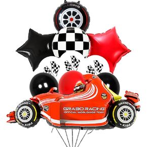 Racing Birthday Party Decorations, Racing Balloons, Tire Balloons, Kids Happy Birthday Decorations, Baby Shower Foil Balloons, Black and White Checkered Balloons, Racing Theme Party Decorations