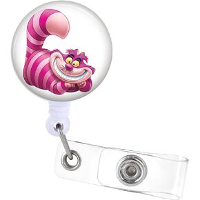 Badge Reels Holder Retractable with ID Clip for Nurse Name Tag Card Cute Cartoon Striped Cat Printed Nursing Doctor Teacher Student Medical Work Alligator Clip ZJK773