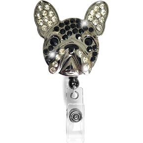 Badge Reel, French Bulldog Badge Reel, ID Badge Holder, Nurse Badge Reel, Retractable Badge Holder, Frenchie Badge Reel, Frenchie Accessories, Gift for Frenchie Owners, Frenchie Jewelry