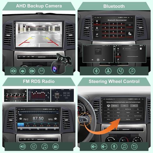 [2G+64G] راديو سيارة Android 13 لسيارة Jeep Grand Cherokee 2004 2005 2006 2007، ستيريو تشغيل السيارة بشاشة لمس 10 بوصة، Carplay/Android Auto/Bluetooth/SWC + كاميرا احتياطية AHD in Saudi Arabia