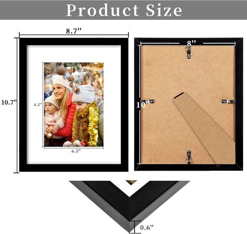 مجموعة إطارات صور مقاس 8 × 10 مكونة من 4 قطع، صور عرض 5 × 7 مع حصيرة أو 8 × 10 بدون حصيرة، مجموعة إطارات صور متعددة للعرض على الحائط أو سطح الطاولة، أسود in Saudi Arabia