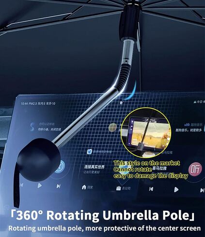 Custom-Fit for Toyota Windshield Sun Shade Umbrella, Car Sunshade Cover UV Block Car Front Window with 360°Rotation Bendable Handle, Designed for Toyota Accessories (for Toyota 4Runner) in Saudi Arabia