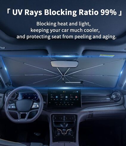 Custom-Fit for Toyota Windshield Sun Shade Umbrella, Car Sunshade Cover UV Block Car Front Window with 360°Rotation Bendable Handle, Designed for Toyota Accessories (for Toyota 4Runner) in Saudi Arabia