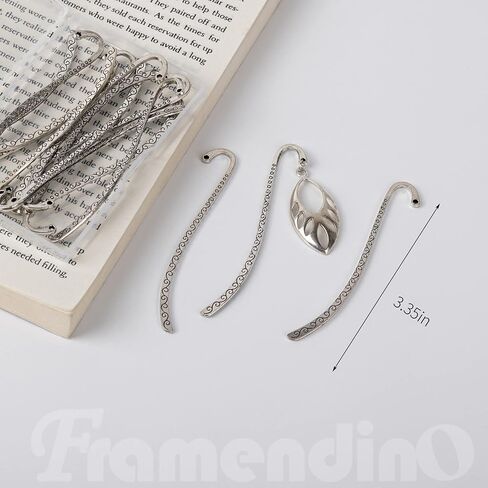 Framendino, 20 Pieces Alloy Bookmark Hook Retro Metal Bookmark Tibetan DIY Bookmarks for Reading Enthusiasts (Bronze) in Kuwait
