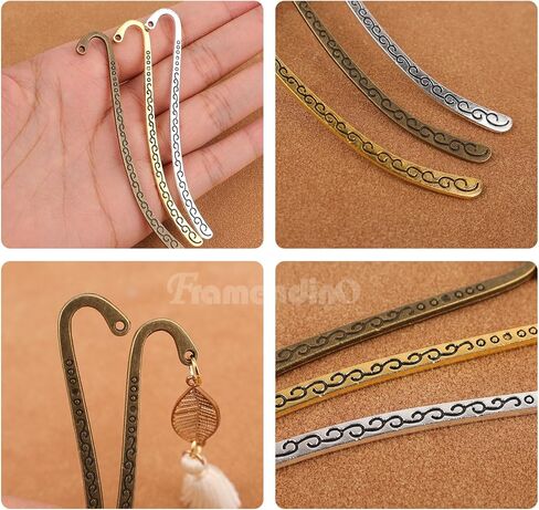 Framendino, 20 Pieces Alloy Bookmark Hook Retro Metal Bookmark Tibetan DIY Bookmarks for Reading Enthusiasts (Bronze) in Kuwait