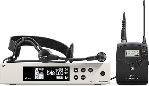 نظام ميكروفون Sennheiser Pro Audio Sennheiser EW 100-ME3 اللاسلكي لسماعات الرأس - نطاق A1 (470-516 ميجا هرتز)، 100 G4-ME3-A1 in Saudi Arabia