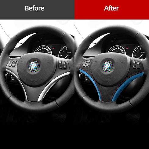 BETTERHUMZ Car Steering Wheel Decoration Frame Trim for BMW 3 Series 2005-2012 E90 E91 E92 E93 325i 320i 318i Interior Moulding Accessories (black) in Saudi Arabia