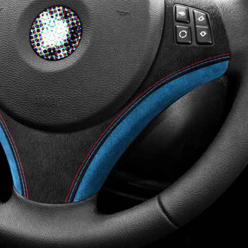BETTERHUMZ Car Steering Wheel Decoration Frame Trim for BMW 3 Series 2005-2012 E90 E91 E92 E93 325i 320i 318i Interior Moulding Accessories (black) in Saudi Arabia