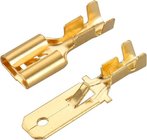 Baomain Female Male Spade Connector 6.3mm كابل طرفي مجعد حزمة من 200 in Saudi Arabia
