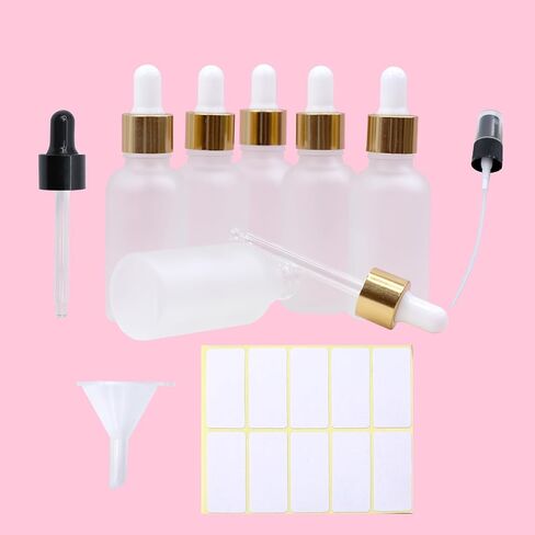 1 oz*6 Eye Dropper Bottles Set Leakproof Essential Oils Tincture Bottle Mini Travel Serum Bottles Suitable Cosmetic Sample Container for Serum Oils, Perfume (Amber) in Saudi Arabia