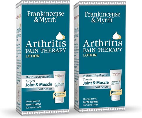 FRANKINCENSE & MYRRH Arthritis Pain Therapy Lotion – Pain Relief Creams and Hydrating Skin Repair, Body Pain Reliever for Sciatica, Lower Back, Neck, Hands and Shoulders, 6 Ounces - 2 Pack in Kuwait